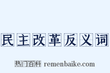 民主改革反义词是什么意思的图片